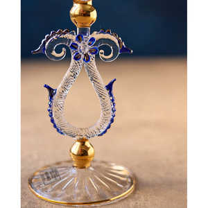 Mirellas - Juego de Vasos Elegantes de Cristal de Murano con Detalles en Azul y Dorado, Vasos Premium - Product Image 3