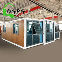 Maison préfabriquée de luxe prête à l'emploi en conteneur de 30 pieds, extensible, à vendre, maison préfabriquée 2 chambres, cuisine moderne, bureau