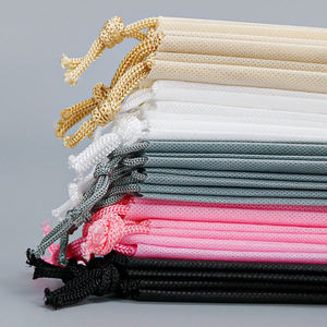 Sinh Thái Không Dệt Cá Nhân Màu Đen Giày Lưu Trữ Pouch Bao Bì Tùy Chỉnh Không Dệt Biểu Tượng Tùy Chỉnh Dây Kéo Túi Bụi - Product Image 6