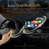 Pantalla Táctil Inalámbrica para Auto con Apple CarPlay y Android Auto, 8.8 Pulgadas HD 1920*720, Pantalla Inteligente Portátil para CarPlay