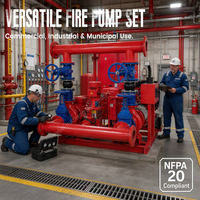 Ensemble de pompe à incendie à carter séparé 110 kW 1000 GPM 10 bars homologué CE avec alimentation de secours diesel pour la suppression d'incendie de centre de données de niveau 4