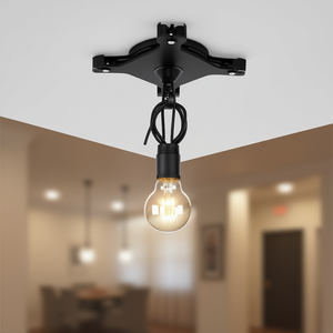 Douille de lampe E27 noire avec câble de 65 cm pour lustres et suspensions - Product Image 3