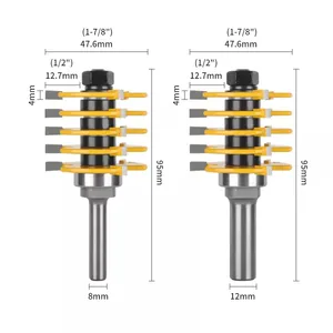 Broca de enrutador de unión de 3 dientes, fresa para carpintería, fresa facial