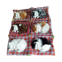 En gros Lintunba Adorable Poupée Chaton Endormi Réaliste, Peluche Couineuse, Ornement de Voiture, Jouet pour Chat Rembourré en Coton PP, 5-7 Ans, 11-30cm
