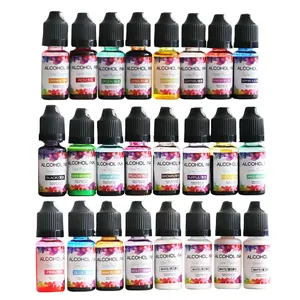 Osbang Manufacturer 24color10ml Alcohol Ink Color Pigment 3D Ink Color Pigment For Epoxy Resin Non-pungent Odor For DIY Painting