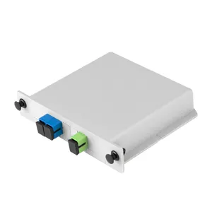 OEM profesyonel kaset tipi SC UPC FTTH 1x2 Fiber optik PLC Splitter