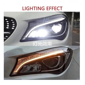 Faro HETOP <span class=keywords><strong>CLA</strong></span> <span class=keywords><strong>W117</strong></span> 2014-2020, Aggiornamento LED per CLA220 CLA45 CLA260 C117, Fari Anteriori Modificati Plug and Play per Benz - Product Image 3