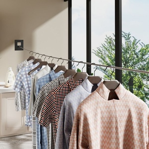 Sèche-<span class=keywords><strong>linge</strong></span> <span class=keywords><strong>mural</strong></span> <span class=keywords><strong>rétractable</strong></span> en acier inoxydable de 5,1 m, ligne de séchage de <span class=keywords><strong>linge</strong></span>, ligne de lavage intérieure et extérieure, double <span class=keywords><strong>corde</strong></span> <span class=keywords><strong>à</strong></span> <span class=keywords><strong>linge</strong></span> - Product Image 5