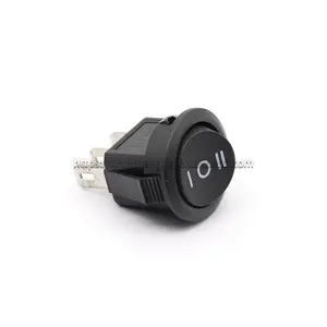 Mini round 16mm Diameter Black Rocker Switches 3 PINS 3 Position ON/OFF/ON SPST Rocker Switch