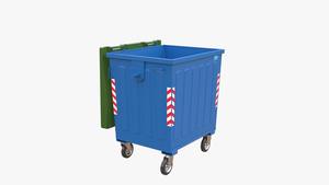 ถังขยะกลางแจ้งแบบใหม่ ชุบกัลวาไนซ์ ขนาด 770 ลิตร 1100 ลิตร ผลิตจากโลหะและพลาสติก HDPE ยี่ห้อ BDB รุ่น BDB.121100-P - Product Image 5