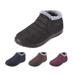 Fodera impermeabile in pelliccia ispessita caldi stivali da neve stivali invernali alla caviglia scarpe per <span class=keywords><strong>uomo</strong></span> donna - Product Image 2