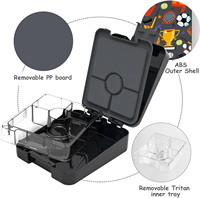 Oumego BPA-freier Baby-Lebensmittelbehälter Auslaufsicher Mikrowellengeeignet Lebensmittel-Aufbewahrungsset Mini-Bento-Lunchbox für Kinder