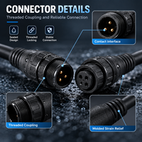 Connecteur Circulaire Étanche M8 M12 M16 2 3 4 5 6 8 Broches Mâle Femelle OEM ODM Câble LED Solaire Aviation