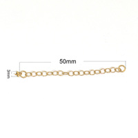 Manik-manik Emas Terisi Extender Konektor Rantai 50Mm DIY Pembuatan Perhiasan Gelang Temuan ID 39991