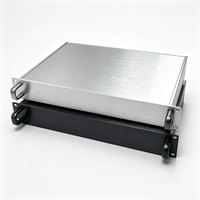Châssis d'amplificateur en aluminium 19 pouces 1U~6U pour montage en rack, surface brossée, fabrication sur mesure en tôle ODM OEM