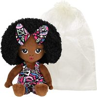 Personnalisé Noir Bébé Poupées Américain Africain Américain Doux Poupées En Peluche Bébé Doux Bébé Poupée Noir jouet