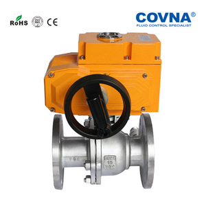 Vanne à boisseau sphérique électrique Kovina DN50 en acier inoxydable à brides avec volant AC220V - Product Image 4