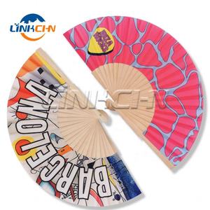 Ventilador de madera pintado personalizado de 23cm con 24 costillas, impresión por sublimación, decoración para colgar en la pared - Product Image 1