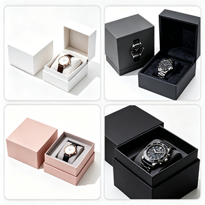 Boîte d'emballage de montre de luxe personnalisée, type tiroir, pour hommes et femmes, avec coussin en éponge - Product Image 5