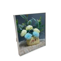 Cadre photo LED en plastique à bas prix, design amour, souvenir de mariage, cadre photo de table, vente en gros, cadre photo LED pour couple