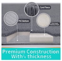 Tapis de porte moderne en mousse à mémoire de forme super absorbante, diatomite gaufrée, antidérapant, séchage rapide, doux, lavable, adapté aux animaux domestiques, faible MOQ