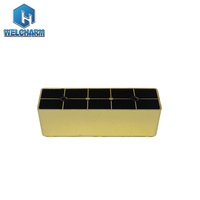 Pieds de canapé en plastique modernes en forme de L, dorés et argentés, pieds de meubles en plastique simples pour accessoires de pieds de table d'armoire d'hôtel et de salon