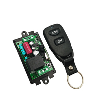 Interrupteur à distance sans fil 433 MHz, AC 220V, 1 canal, récepteur et émetteur de relais RF pour l'alimentation des appareils électriques, marche/arrêt