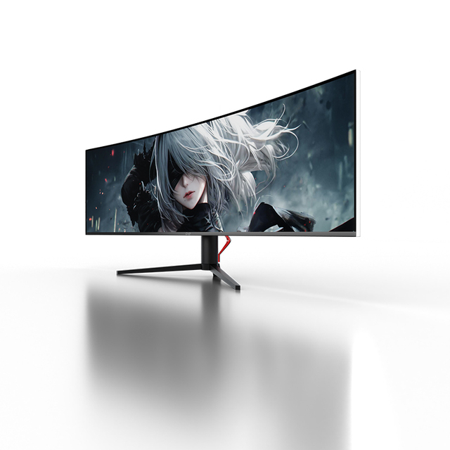 49 Inch DQHD 144Hz Curved IPS OLED Gaming Monitor Ultra-Wide 32:9 Screen 1ms Response FreeSync Anti-Blue Light DP Interface 100%