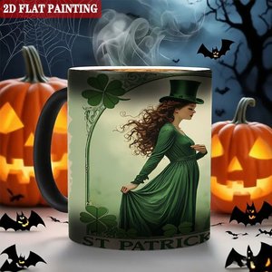 All Season Universal Mug Frosted Black 11oz <b>Ceramic</b> Heat Activated Drinking <b>Cup</b> - Product Image 6