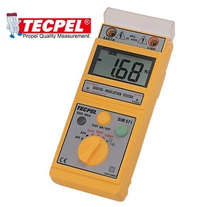 TECPEL DIM 571, Medidor de Resistencia Digital, Medición de Temperatura, Pantalla Digital, Rango de Medición de 250V-1000V, Clase de Precisión - Product Image 1