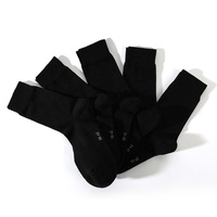 Chaussettes en bambou doux personnalisées avec logo OEM, écologiques, style tricoté automne, noires et colorées, pour hommes et femmes, en gros
