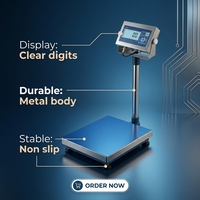 Balance de table numérique AIDA pour entrepôt, 50 lb, écran LCD, modèle TCS, personnalisable OEM, garantie 1 an