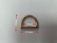 Luxus Light Gold Metall Messing D-Ring Set 10mm-25mm Geschweißte D-Ringe Schiebe gürtels chnalle für Rucksäcke
