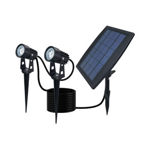 Lampe solaire à double tête pour cour extérieure, projecteur de pelouse à montage au sol, éclairage <span class=keywords><strong>LED</strong></span> <span class=keywords><strong>extérieur</strong></span> à commande par capteur de lumière pour jardin, vente en gros - Product Image 6