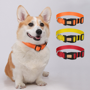 Venta al por mayor de nylon logotipo personalizado Pet ID <span class=keywords><strong>Collar</strong></span> de cuello de perro de lujo - Product Image 1