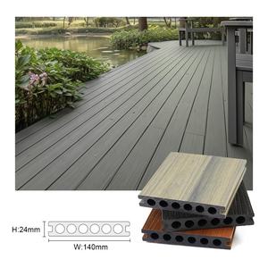 24Mm Dik 140Mm Breed Wpc Outdoor <span class=keywords><strong>Decking</strong></span> 3d Reliëf Hout Kunststof Composiet Vloeren Voor Tuin Patio Bij Het Zwembad - Product Image 1