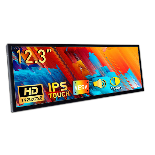 Portable 12.3 Inch 1920*720 USB Type C LCD Display Module with for H DMI Port Extended Screen for HD Video Output
