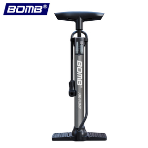 BOMO ปั๊มลมตั้งพื้น 160 PSI ปั๊มลมจักรยานแรงดันสูงน้ำหนักเบาฐานพับได้ด้ามจับตามหลักสรีรศาสตร์สำหรับจักรยานเสือหมอบ MTB - Product Image 1