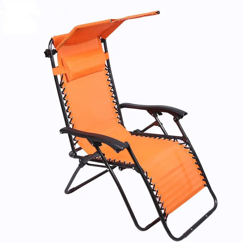 Vendita calda In Amazon a buon mercato sedia pieghevole spiaggia a gravità Zero sedia con parasole
