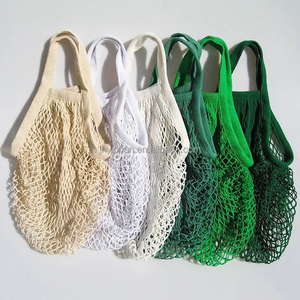 <span class=keywords><strong>Cotone</strong></span> organico rete <span class=keywords><strong>uncinetto</strong></span> borse con manico riutilizzabile maglia Farmers Market bag - Product Image 2