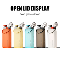 Opvouwbare siliconen draagbare lekvrije waterfles Sport Outdoor waterfles voor kamperen Drinken Opvouwbare waterfles