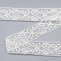 Dentelle en crochet florale blanche 100 % coton écologique vintage pour la confection de robes, sacs, textiles de maison, mode bohème