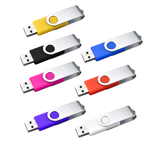 Wholesale Custom USB 3.0 Flash Drives 4GB 8GB 16GB 32GB 64GB Memory Stick Pen Rotary Design Cheap Custom Metal Gift Chip for