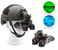 Teropong Penglihatan Malam Seri PVS31 Gen2 Gen3 Auto-Gated Green White Phosphor FOM1400-2000 Pemasangan Helm Perlengkapan Cahaya Rendah
