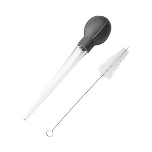 Oil Dripping Seasoning Tube With Cleaning Brush Set Plastic Turkey Pump Meat Injector Tool - Product Image 1