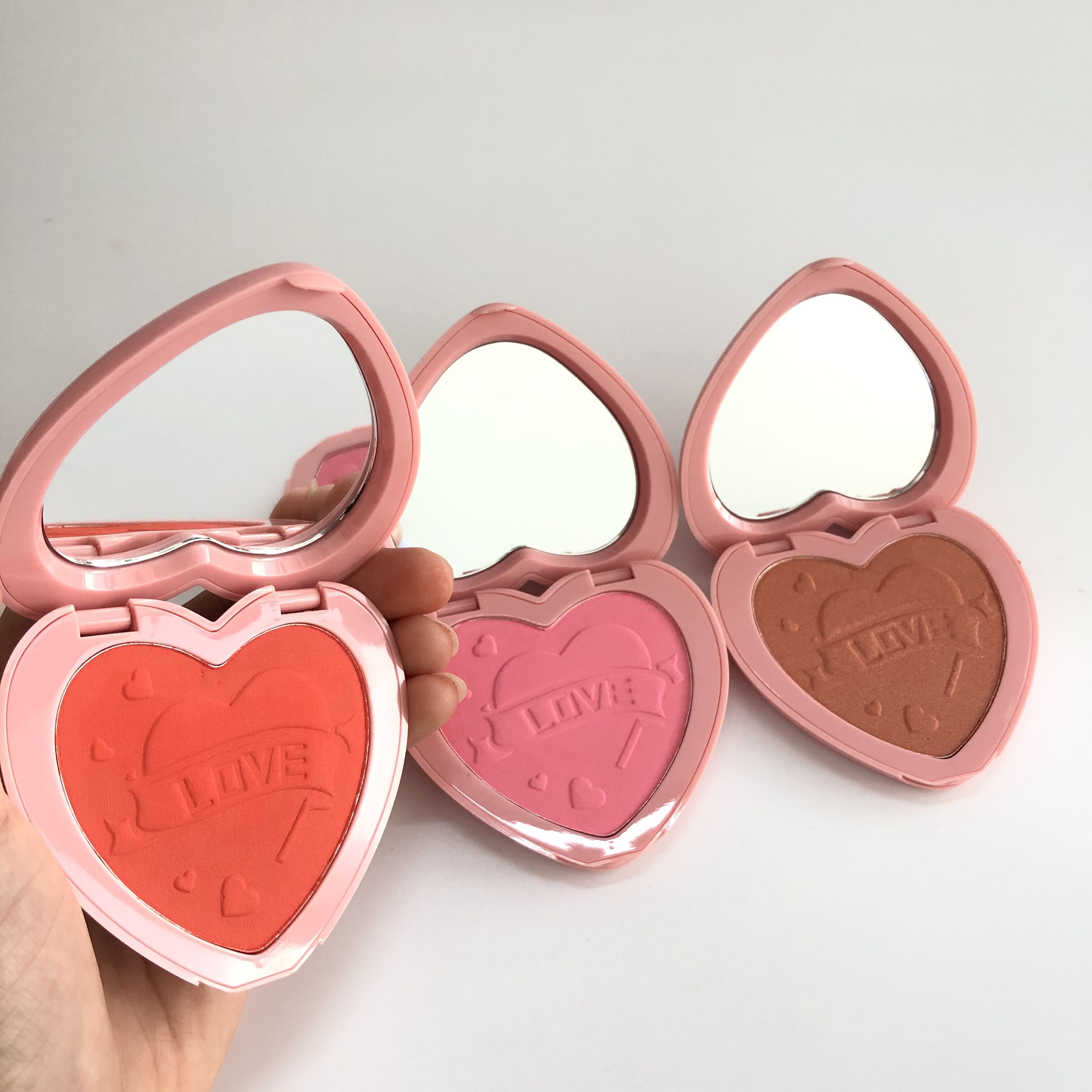 High Quality Blush Pink Box Pressed Powder Private Label