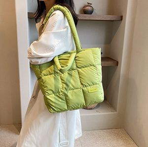 Autumn-Winter New Arrival Fashion Large Capacity Soft Cloud Fluffy Quilted Shoulder <b>Bag</b> Padded Puffer <b>Tote</b> <b>Bag</b> - Product Image 6