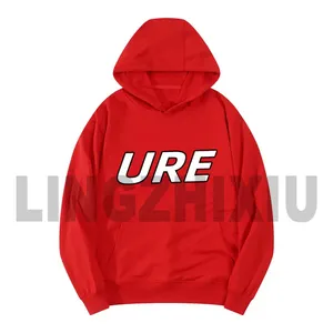 Grosir Logo kustom Hoodie Pullover pria 100% katun pria gaya antik Hoodie ukuran besar kelas berat