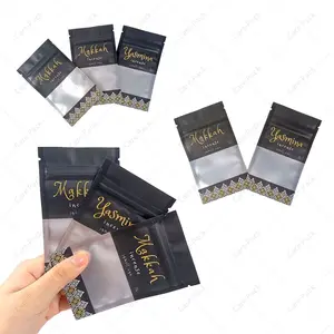 Wholesale Leaf Sachet Plastic Smell Proof Heat Seal Cigar Bag With Ziplock Tobacco Warp Packaging Bags With Tear Notch