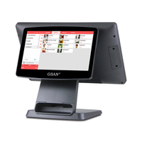 Sistema POS de Doble Pantalla Personalizado, Core I5, Windows, Terminal Punto de Venta Táctil de 15.6'' con Pantalla para el Cliente
